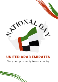 National UAE Flag Poster Design