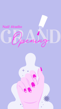 Nail Salon Opening Facebook Story Design