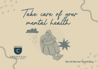 Mental Health Care Postcard Design