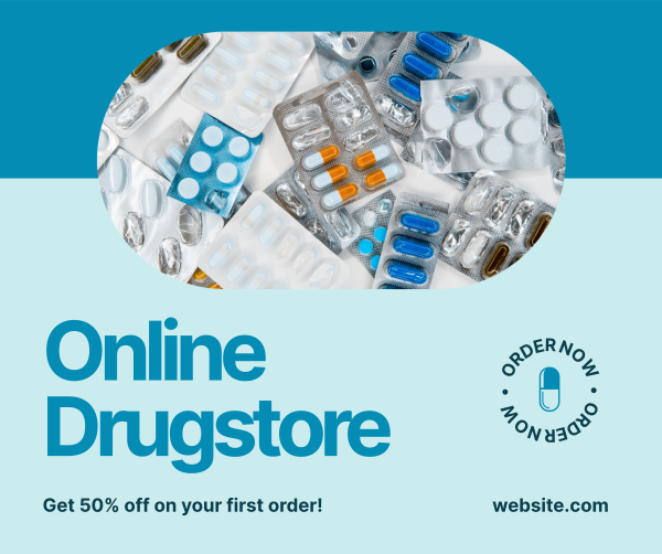 Online Drugstore Promo Facebook Post Design Image Preview