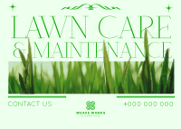 Elegant Lawn Care Postcard Image Preview