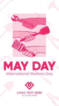 Hand in Hand on May Day Instagram Story Design