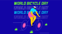 Happy Bicycle Day Facebook Event Cover Design