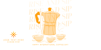 Rise and Sip Twitter Post Design