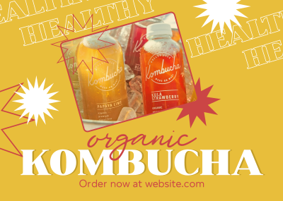 Healthy Kombucha Postcard Image Preview