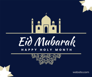 Eid Mubarak Mosque Facebook post Image Preview