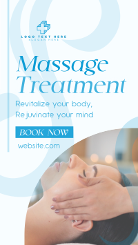 Simple Massage Treatment Facebook Story Design