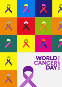 Cancer Day Pop Art Poster Design