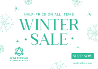Winter Wonder Sale Postcard Image Preview