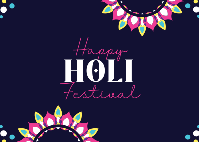 Holi Festival Postcard Image Preview