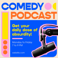 Daily Comedy Podcast Instagram Post Design