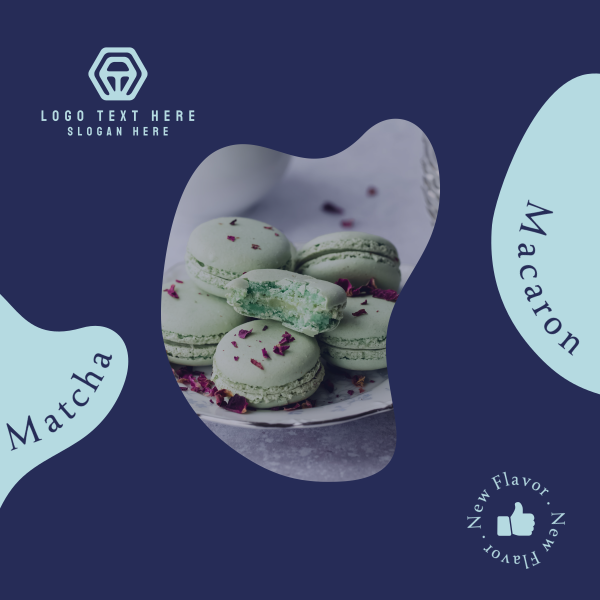 Matcha Macaron Instagram Post Design Image Preview