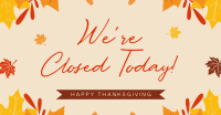 Falling Leaves Closed Sign Facebook ad Image Preview