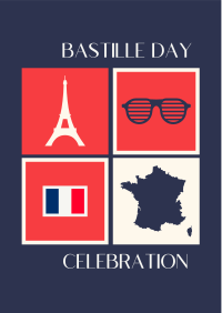 Tiled Bastille Day Flyer Design