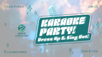 Karaoke Party Star Facebook Event Cover Design