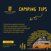 Camping Tips Instagram post Image Preview