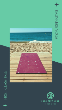 Yoga Class Beach Facebook story Image Preview