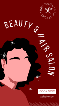 Hair Salon Minimalist YouTube short Image Preview