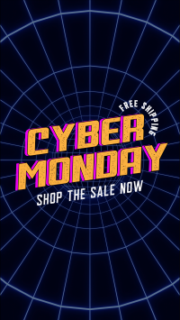 Vaporwave Cyber Monday YouTube short Image Preview