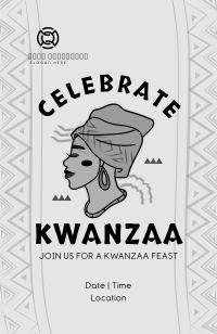 Kwanzaa African Woman Invitation Image Preview