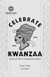 Kwanzaa African Woman Invitation Image Preview