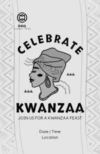 Kwanzaa African Woman Invitation Design