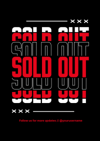 Sold Out Announcement Poster Design