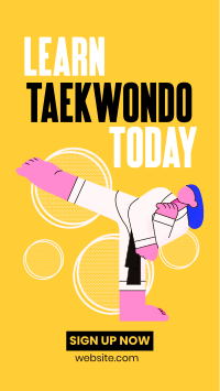 Taekwondo for All Instagram Story Design