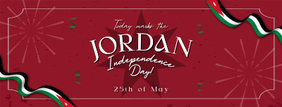 Jordan Independence Ribbon Facebook cover Image Preview