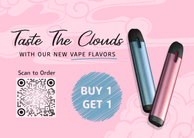 Vape Clouds Postcard Image Preview