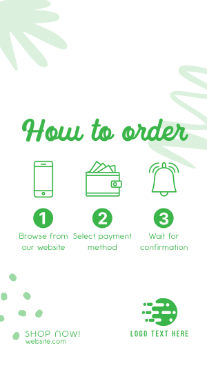 Order Process Tutorial Instagram story Image Preview