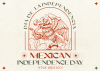 Retro Mexican Independence Day Postcard Image Preview