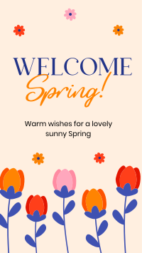 Welcome Spring Greeting YouTube short Image Preview