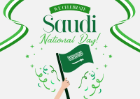 Raise Saudi Flag Postcard Image Preview