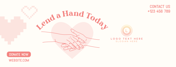 Helping Hand Facebook Cover Design Image Preview