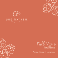 Florist Cherry Blossom Business Card Design