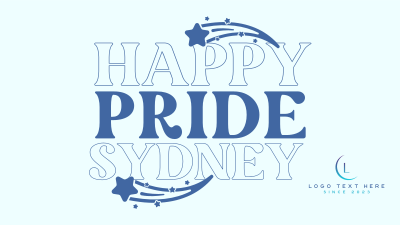 Happy Pride Text Facebook event cover Image Preview