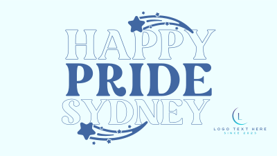 Happy Pride Text Facebook Event Cover Image Preview