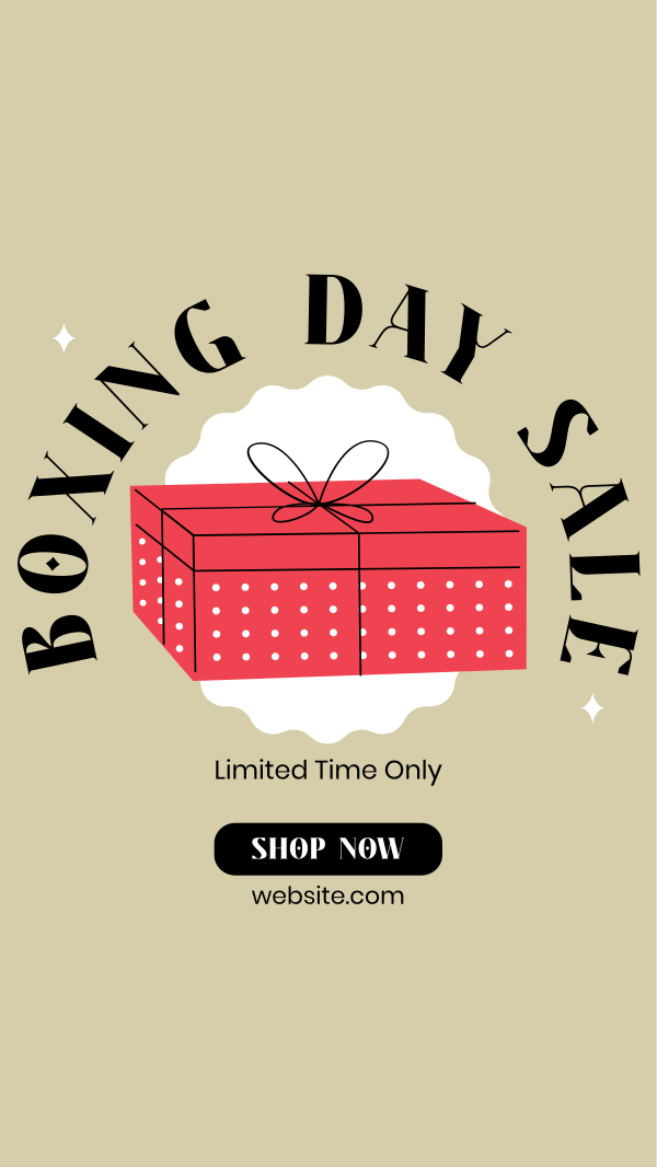 Retro Boxing Day Facebook Story Design