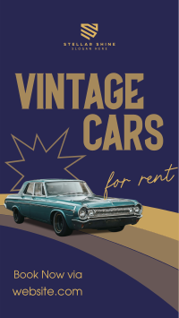 Vintage Car Rental TikTok Video Image Preview