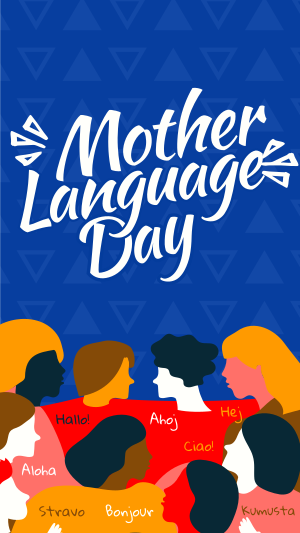 Abstract International Mother Language Day Facebook story Image Preview