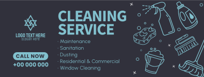 Cleaning Company Facebook cover Image Preview