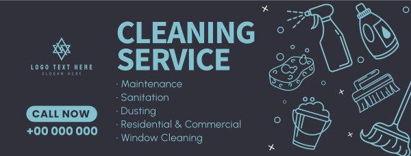 Cleaning Company Facebook Cover Design Image Preview