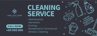 Cleaning Company Facebook cover Image Preview