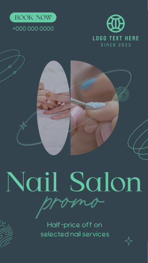 Elegant Nail Salon Services Facebook story Image Preview