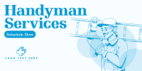 Rustic Handyman Service Twitter Post Design