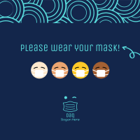 Mask Emoji Instagram Post Design