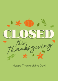 Closed for Thanksgiving Flyer Design