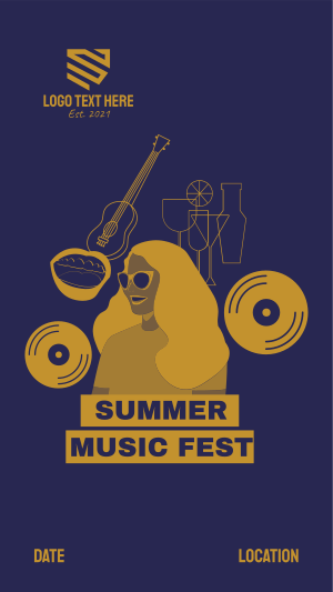 Summer Music Festival Facebook story