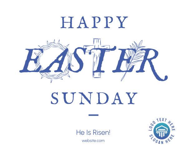 Rustic Easter Facebook Post Design Image Preview